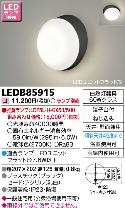 東芝ライテック 照明器具アウトドアライト LEDユニットフラット型 ポーチ灯白熱灯器具40…...:tss:11886108