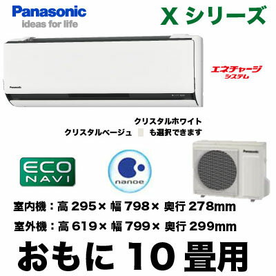 Panasonic 住宅設備用エアコンエコナビ搭載Xシリーズ(2012)CS-282CX(おもに10畳用)《現金払い専用商品》