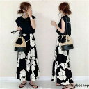 セットアップ レディース 夏 40代 ロング丈 半袖 Tシャツワンピース 上下セット 韓国風 セットアップ ワンピース お洒落 通勤 30代 40代 大きいサイズ 着痩せ