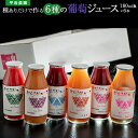 平岩農園 「種ありぶどうだけで作る6種のぶどうジュース」 180ml瓶×6本 ※常温 送料無料