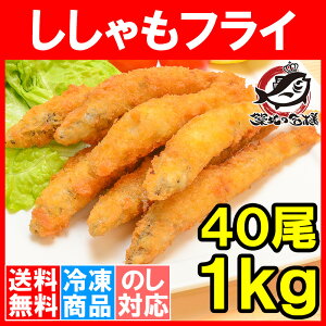 送料無料 ししゃもフライ 子持ちししゃもフライ 40尾 業務用 冷凍食品 1kg 【ししゃも シシャモ 樺太シシャモ カラフトシシャモ 子持ちししゃも 柳葉魚 カルシウム 酒の肴 築地 ギフト】r