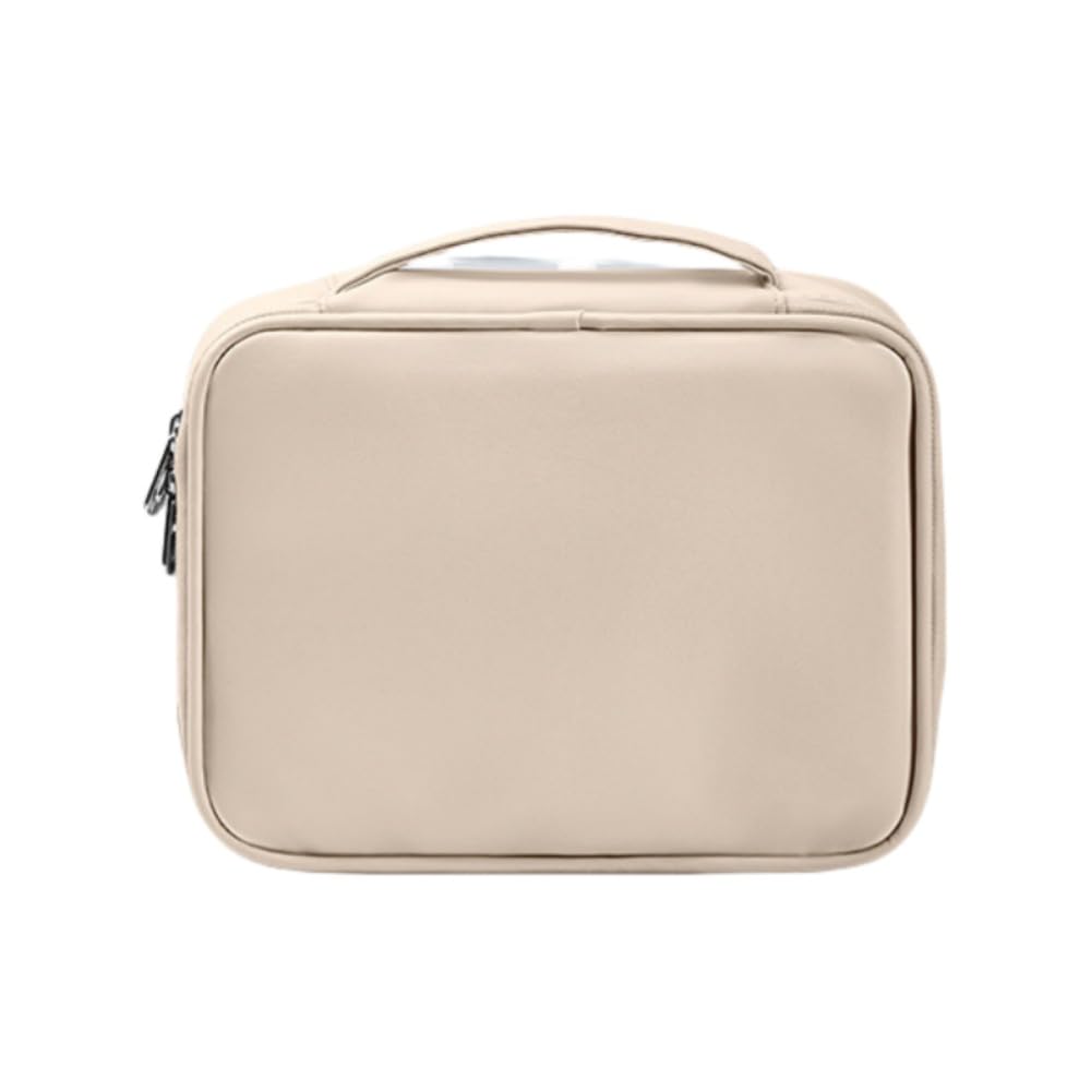 化粧ポーチ メイクポーチ レディースバニティポーチ 小物入れ コスメポーチ 化粧バッグセット 化粧道具 化粧品ポーチ 大容量 トラベルポーチ メイクぽーち 出張 旅行用 トイレタリーバッグ 防水 軽量 バスルームポーチ 裏地付きバッグ (ピンク)