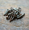 つむぎ商會 デッドストック 鉄皿頭マイナスネジ 2.9×20ミリ 20pcs(金具家具 DIY アンティーク金物 インテリア 内装 リフォーム 鉄マイナスネジ)ツムギショウカイ