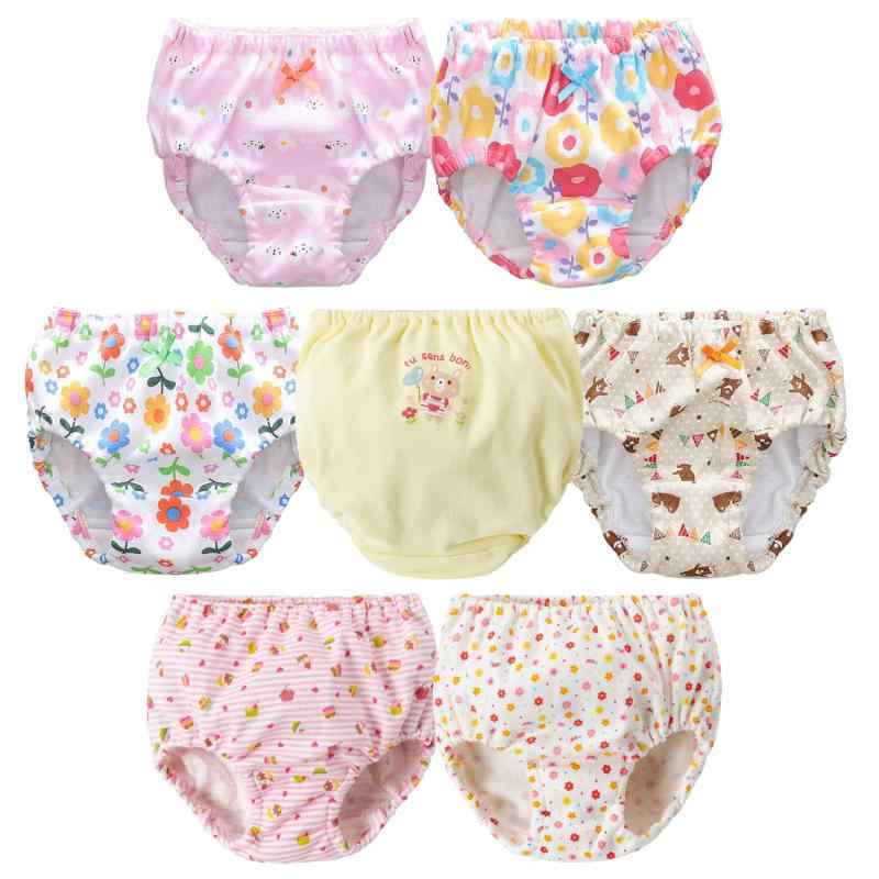 [] ベビー パンツ 綿100％ 7枚セット 女の子 キッズ 下着 ショーツ 肌着 インナー 保育園 女児 幼稚園 柔らかい 花柄 小学生 幼児 90 100 110 120 130 140
