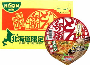 　8/16(木)23:59まで　【送料無料】　《ケース販売》　日清　北海道限定　北のどん兵衛　【天ぷらそば】　(1食分×12食)　【同梱不可】　【0210ndl】