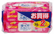 ピジョン　手・くちふきとりナップ　詰めかえ用　(70枚入×2コパック入)　