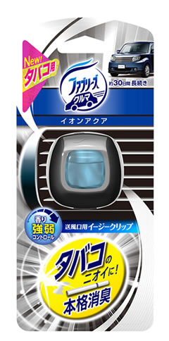 P&G　ファブリーズ　イージークリップ　クルマ用　イオンアクア　タバコ用　車用消臭剤...:tsuruha:10025232