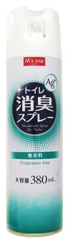 エムズワン　トイレ消臭スプレー　無香料　(380mL)　トイレ用消臭剤...:tsuruha:10038091