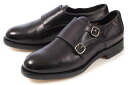 Santoni(サントーニ) メンズ ダブルモンクストラップシューズ ブラック
