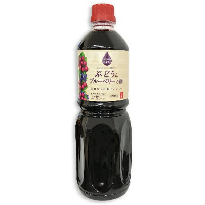 <strong>内堀醸造</strong> フルーツビネガー ぶどうとブルーベリーの酢 1L （1000ml） 【果実酢 健康酢 酢 葡萄 うちぼり 内堀 お徳用 業務用 大容量 無添加】