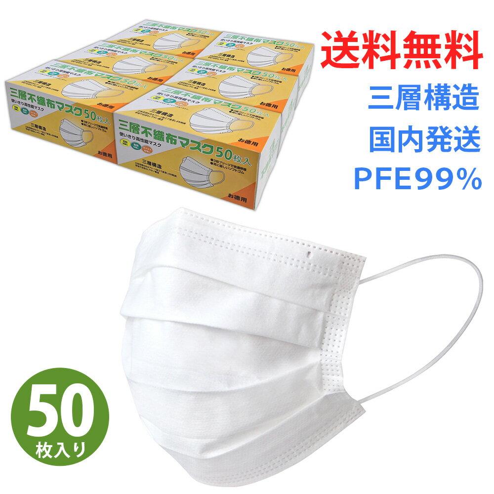 300枚 【送料無料】箱 不織布 マスク 男女兼用 ふつうサイズ 大人サイズ 使い捨て 50枚×6箱 耳が痛くなりにくい 3層構造 不織布マスク 使い捨て ますく 三層構造 大人用 ウイルス 花粉 通気超快適 立体 即納 企業様向け 法人向け 業務用 大量販売OK 50枚入り 50枚 大量