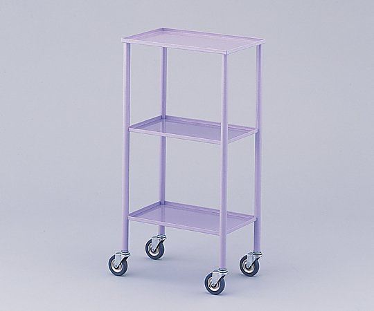 ★ポイント最大16倍★【全国配送可】-カラフルミニワゴン ラベンダー(縁折り曲げ) 435×285×850mm ナビス（アズワン） 型番 - 　JAN 4562108473927 aso 0-8152-02 ●在庫品 納期約 3営業日-【医療・研究機器】