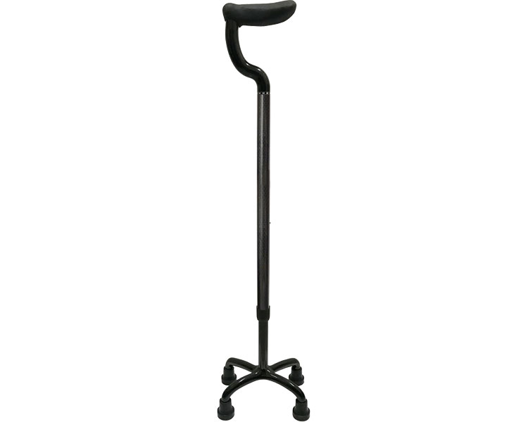 ★ポイント最大16倍★【全国配送可】-カーボン四点式フラットグリップ 79C-3　カーボン柄グレー 島製作所　JAN 4945528078611 kt411966 取寄品 歩行関連 杖 多点杖-【介護福祉用具】