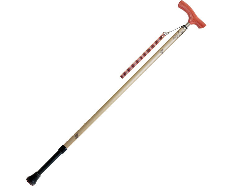 ★ポイント最大16倍★【全国配送可】-和彩　花鳥風月 600134　ベージュ（蝶に蔓） シナノ　JAN 4959431116223 kt429189 取寄品 歩行関連 杖 伸縮杖-【介護福祉用具】