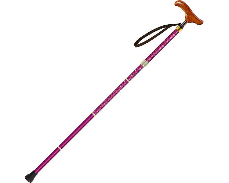 ★ポイント最大16倍★【全国配送可】-花KOMON折り畳み 604020　ワイン シナノ　JAN 4959431117121 kt491972 取寄品 歩行関連 杖 折りたたみ杖-【介護福祉用具】