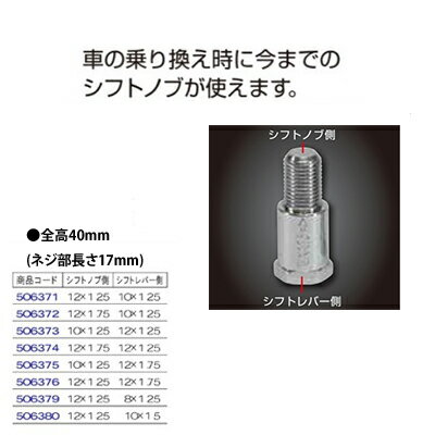 【激安】ノブ買い替えに待った☆【JET口径変換アダプター（ノブ側10×1.25 レバー側12×1.75）】