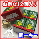 特価12個入り アルファ 南京錠【1000-40 同一キー 30E073(No73) キー3本付】