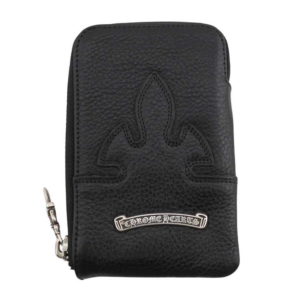 クロムハーツ ワントリリオン フレアニー ウォレット レザー ユニセックス ブラック CHROME HEARTS [美品] 【中古】 【アパレル・小物】