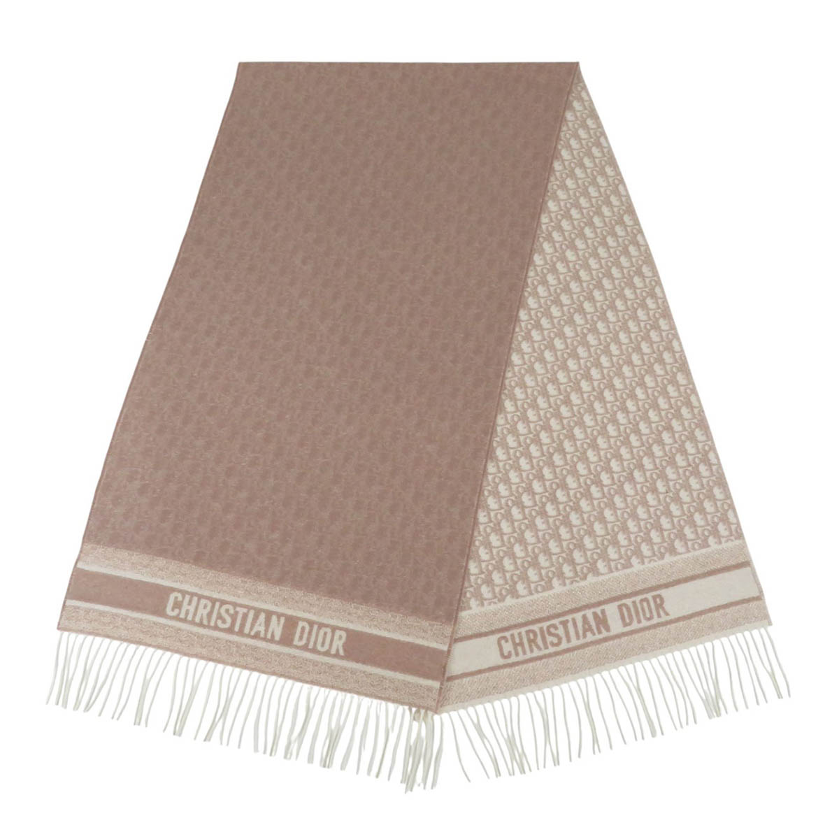 ディオール オブリーク ロゴ カシミヤ マフラー 25CDO309I093 ユニセックス ピンク Dior 【中古】 【アパレル・小物】
