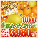 4種みかん詰め合わせセット10kg　　　　　　　もちろん※ご家庭用・若干の葉傷・コク点あり今年も最後の食べ納めおみかんのファミリーセットです。お楽しみください。