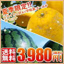 夏季限定！Wセット山スイカ7〜10kg＆訳あり宇和島ゴールド8kg　　　　　　　　　　　　　　　　　　　　　夏だ！スイカだ！宇和島ゴールドだ！大きいスイカと冷やした宇和島ゴールドは暑い夏にピッタリです！