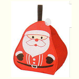 [業務用]不織布バック 1枚 ころりんサンタクリスマスのプレゼントやお菓子のラッピングに。(クリスマスプレゼント)おしゃれでかわいい不織布の袋(ツリー/サンタ/サンタクロース/手提げ袋/ラッピングバック)。激安の包装用品(ラッピング用品/クリスマス用品)
