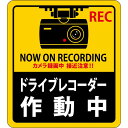 緑十字 緑十字 ステッカー標識 ドライブレコーダー作動中 90×80mm 2枚組 エンビ 90 x 80 x 1 mm 047130 2枚