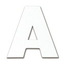 ダイドーハント 磁気ステッカー アルファベット (マグネット切り文字 A) 50×50mm ホワイト 10177750 1個