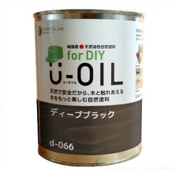 <strong>シオン</strong> <strong>U-OILforDIY天然油性国産塗料</strong> 3.8L ディープブラック d-066-5