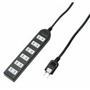 ヤザワ ノイズフィルター付AV機器タップ6個口3m ブラック...