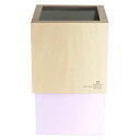 ヤマト工芸 ゴミ箱 W CUBE パープルホワイト 約幅20.0×奥行20.0×高さ33.0(cm) 212693