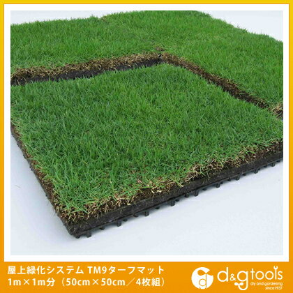 コンドル 屋上緑化システム 本物の芝生マット TM9 ターフマット 1m×1m分　（50センチ角4枚組） （55700000090000）[返品不可]