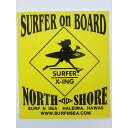 SURF-N-SEA (サーフアンドシー)・ハワイ・ノースショアオリジナルステッカー・シールイエロー×ブラック SURF-N-SEA (サーフアンドシー)・ハワイ・ノースショアオリジナルステッカー・シールイエロー×ブラック