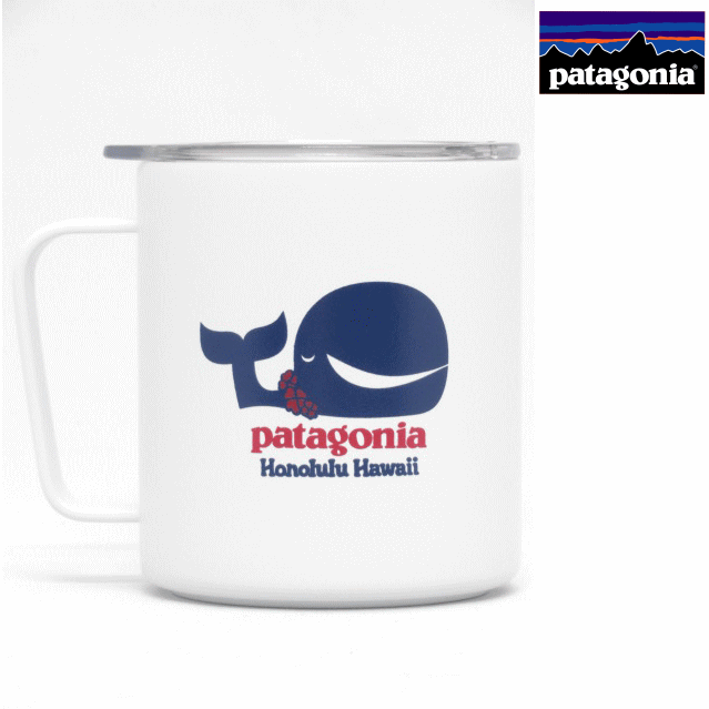 Patagonia パタゴニア【ハワイ限定・ Hawaii直輸入】MiiR VI Camp Cup-WhiteHonolulu Hawaii 12oz(350ml)トートマグカップ・キャンプカップ保冷保温 Double Wall クジラの画像