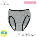 新ウィング対応サニタリー(グレーボーダー柄) 140/150/160/165 メール便 OK ジュニアパンツ 女の子 透湿防水布付