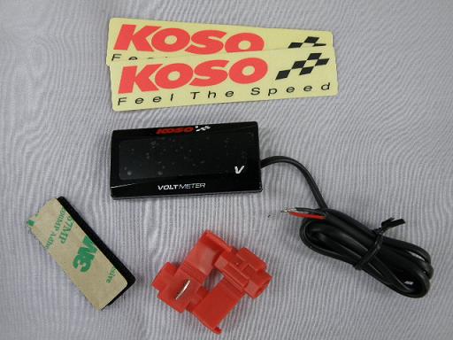 汎用オートバイ/スクーター用KOSO製電圧計