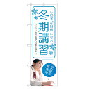 のぼり旗 冬期講習 のぼり レギュラー | 長持ち四方三巻縫...