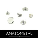 3mm ステンレス製 バーベルディスク 単品 ANATOMETALサージカル ステンレス ボディピアス パーツ キャッチ インターナル インターナリー バーベル用内ネジ式 18g 16g 14g 12g 用