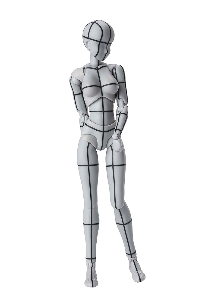 TAMASHII NATIONS S.H.フィギュアーツ ボディちゃん -ワイヤーフレーム- (Gray Color Ver.) 約135mm PVC&ABS製 塗装済み可動フィギュア