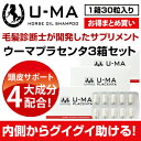 【育毛サプリ】毛髪診断士が開発した馬プラセンタ サプリ【ウーマプラセンタサプリ 3箱セット】育毛 サプリメント アミノ酸 フィッシュコーラゲンペプチド Nアセチルグルコサミン ミレットエキス末 薄毛