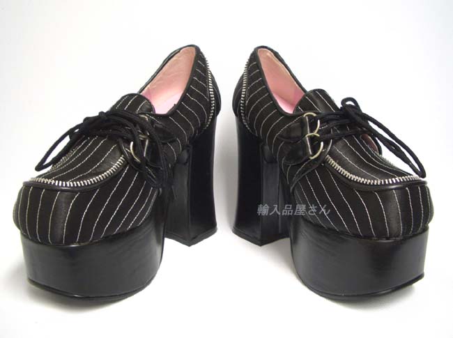   DEMONIA by Pleaser (fjA v[U[)/SXnInɔ̃sXgCv/pvX/߂̃q[/iiCharade-12-BLK-WHTjyz
