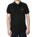 定番ポロ ラコステ Lacoste L12.12 Original Fit メンズ トップス ポロシャツ半袖 クラシックフィット ポロ シャツ ゴルフ テニス スポーツ 鹿の子 無地 ワンポイント ロゴ 定番 ブラック 黒 贈り物 プレゼント クールビズ