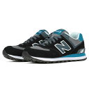 ニューバランス New Balance Classic Running ユニセックス シューズ スニーカー ML574CPU US6 24cm 574 【靴 スニーカー ユニセックス BLACK/BLUE ブラック ブルー 24cm】 【 574 m574 ml574 】 ローカット ランニング スポーツ ジョギング 定番 メンズ 青 黒 ニューバラ