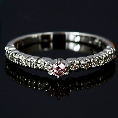 お買得！ピンクダイヤモンドリング大人可愛い、稀少価値の高い天然ピンクダイヤモンドリング！