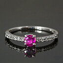 ルビー0.3ct リング【K18WG】【K18YG】