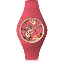 【クーポン利用で400円OFF】ICE.FL.DEL.U.S.15 ICE WATCH アイスウォッチ 海外モデル アイスフラワー アナログ ピンク 赤 シリコン ラバー花柄 ハワイアン トロピカル ユニセックス 腕時計 送料無料 プレゼント