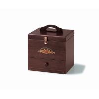 鏡付きでアンティーク調の木製コスメボックス。◇【送料無料】【008-338 コスメボックス】◎