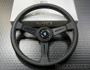 【正規品】NARDI CLASSIC ブラックレザー (クラシックレザー) ステアリング / 34パイ(N341) or 36パイ(N130) ブラックスポーク/グレーステッチ (ホーンボタン付属) ナルディ