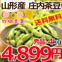 【2017年度8月下旬から出荷予定★早期予約受付中】【送料無料】山形県産 枝豆 庄内茶豆 秀品(4kg)【山形県産/産地直送/秀品/正規品/まめ/マメ/豆/茶豆/庄内ちゃ豆/だだちゃ豆同品種/白山だだちゃ同品種/ギフト/最安値に挑戦】