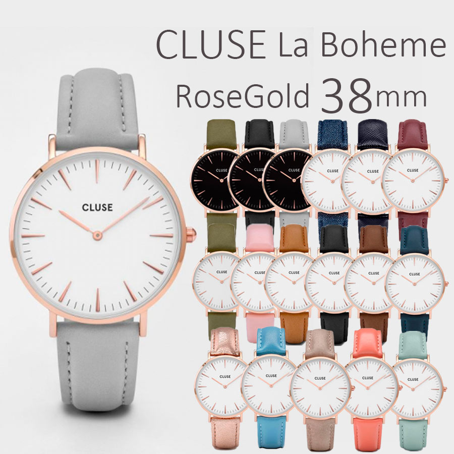 【日本公式品】CLUSE 腕時計 クルース La Boheme(ラ・ボエーム) ローズゴールド 38mm径　全18色